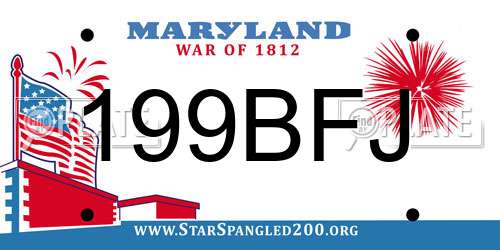199BFJ Maryland License Plate