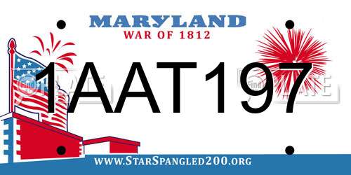 1AAT197 Maryland License Plate