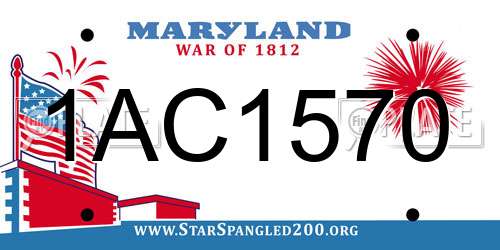 1AC1570 Maryland License Plate