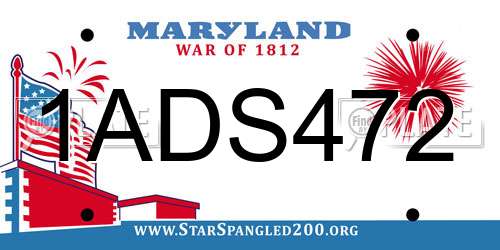 1ADS472 Maryland License Plate