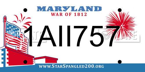 1AII757 Maryland License Plate