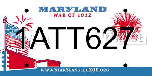 1ATT627 Maryland License Plate