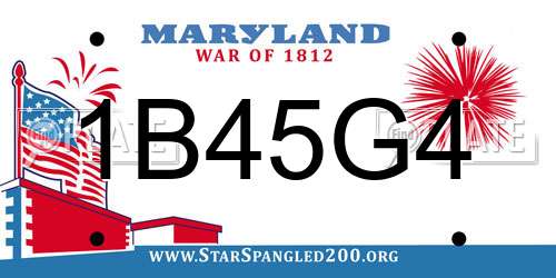 1B45G4 Maryland License Plate