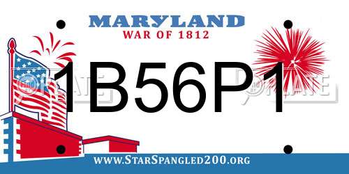 1B56P1 Maryland License Plate
