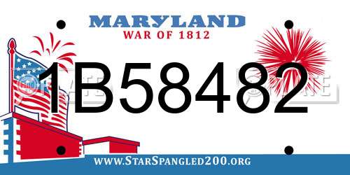 1B58482 Maryland License Plate