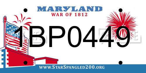 1BP0449 Maryland License Plate