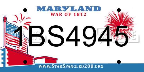 1BS4945 Maryland License Plate