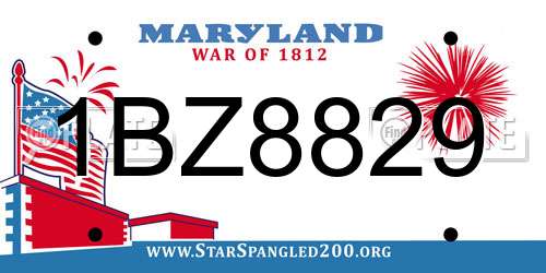 1BZ8829 Maryland License Plate