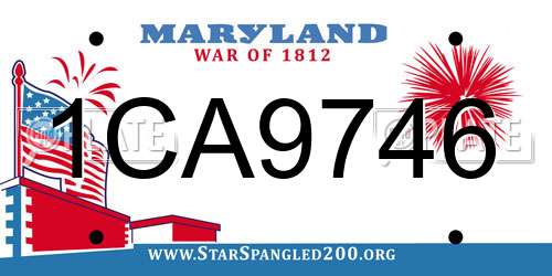 1CA9746 Maryland License Plate