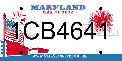 1CB4641 Maryland License Plate