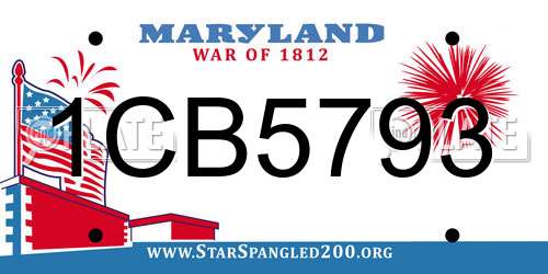 1CB5793 Maryland License Plate