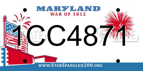 1CC4871 Maryland License Plate