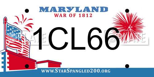1CL66 Maryland License Plate