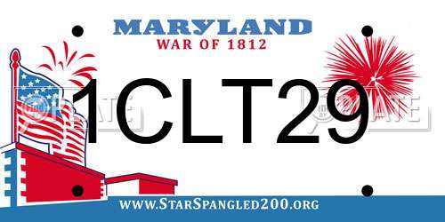 1CLT29 Maryland License Plate