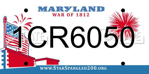 1CR6050 Maryland License Plate