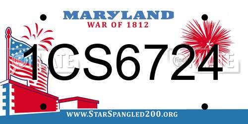 1CS6724 Maryland License Plate