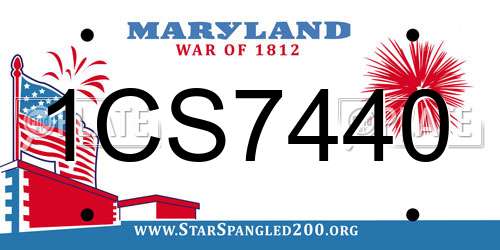 1CS7440 Maryland License Plate