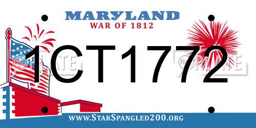 1CT1772 Maryland License Plate