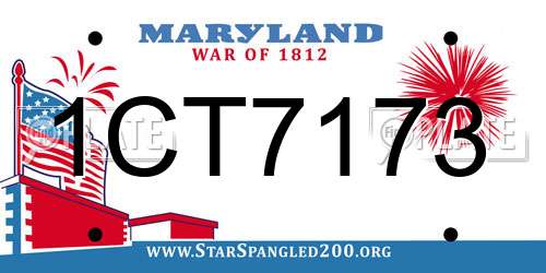 1CT7173 Maryland License Plate