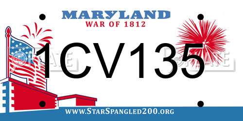 1CV135 Maryland License Plate