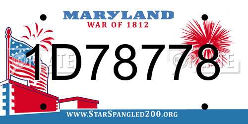 1D78778 Maryland License Plate