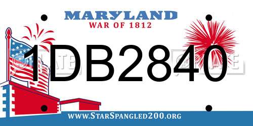 1DB2840 Maryland License Plate