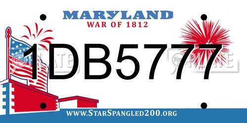 1DB5777 Maryland License Plate
