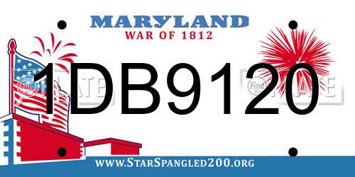 1DB9120 Maryland License Plate
