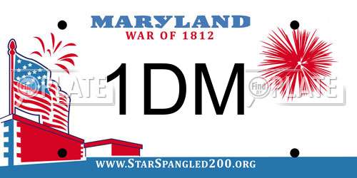 1DM Maryland License Plate