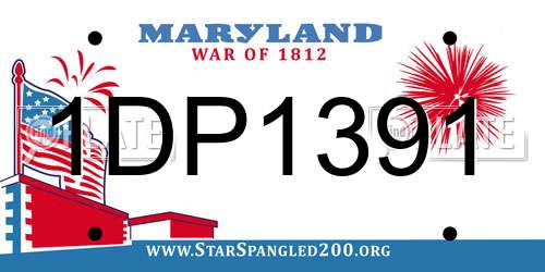 1DP1391 Maryland License Plate