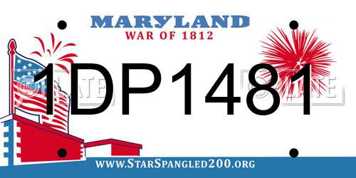1DP1481 Maryland License Plate