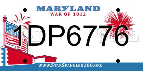 1DP6776 Maryland License Plate