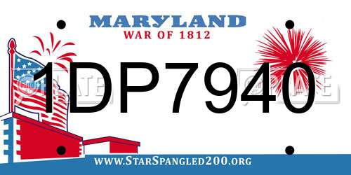 1DP7940 Maryland License Plate
