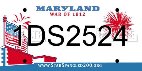 1DS2524 Maryland License Plate