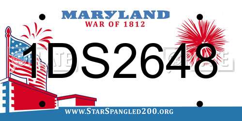 1DS2648 Maryland License Plate