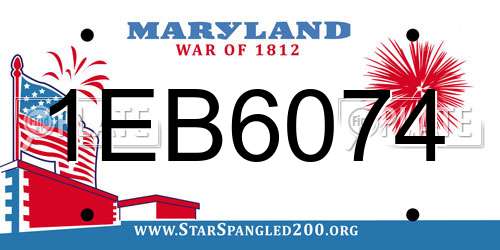 1EB6074 Maryland License Plate