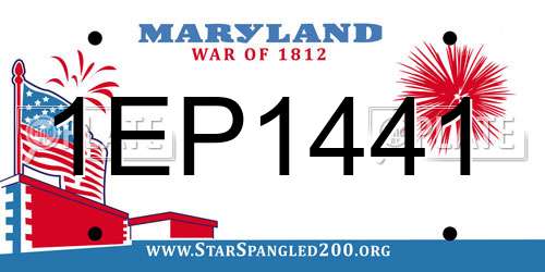 1EP1441 Maryland License Plate