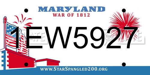 1EW5927 Maryland License Plate