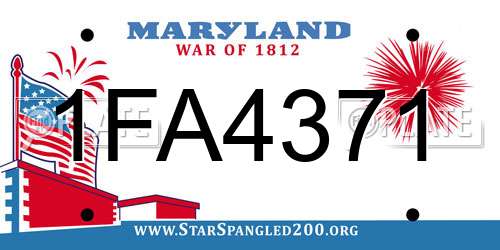 1FA4371 Maryland License Plate