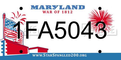 1FA5043 Maryland License Plate