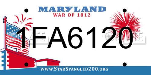 1FA6120 Maryland License Plate