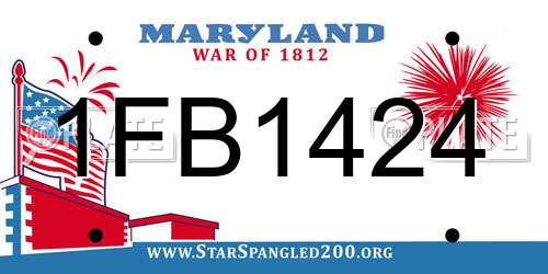 1FB1424 Maryland License Plate