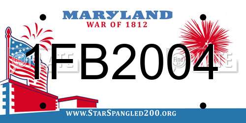 1FB2004 Maryland License Plate