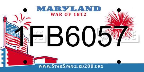 1FB6057 Maryland License Plate