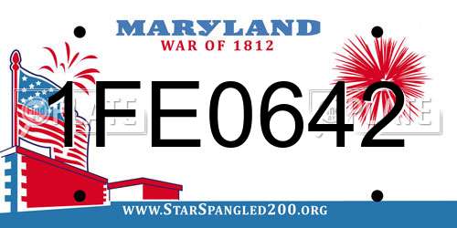 1FE0642 Maryland License Plate