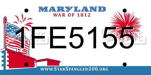 1FE5155 Maryland License Plate