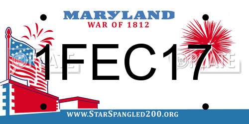 1FEC17 Maryland License Plate