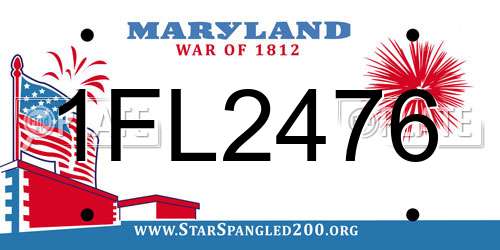 1FL2476 Maryland License Plate
