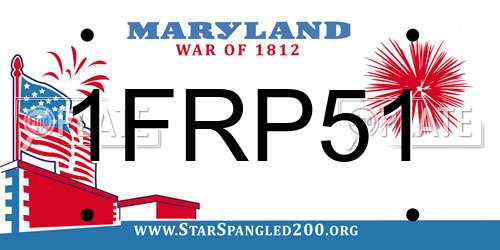 1FRP51 Maryland License Plate