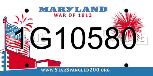 1G10580 Maryland License Plate